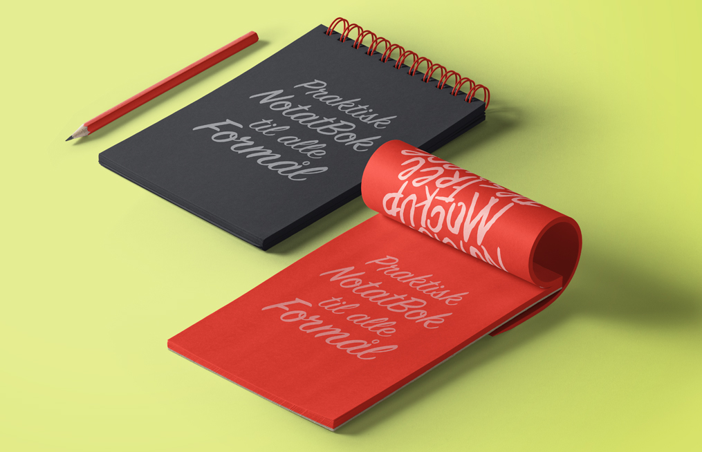 Blokker-2-stk-notatbok-roed-svart-bilde-4